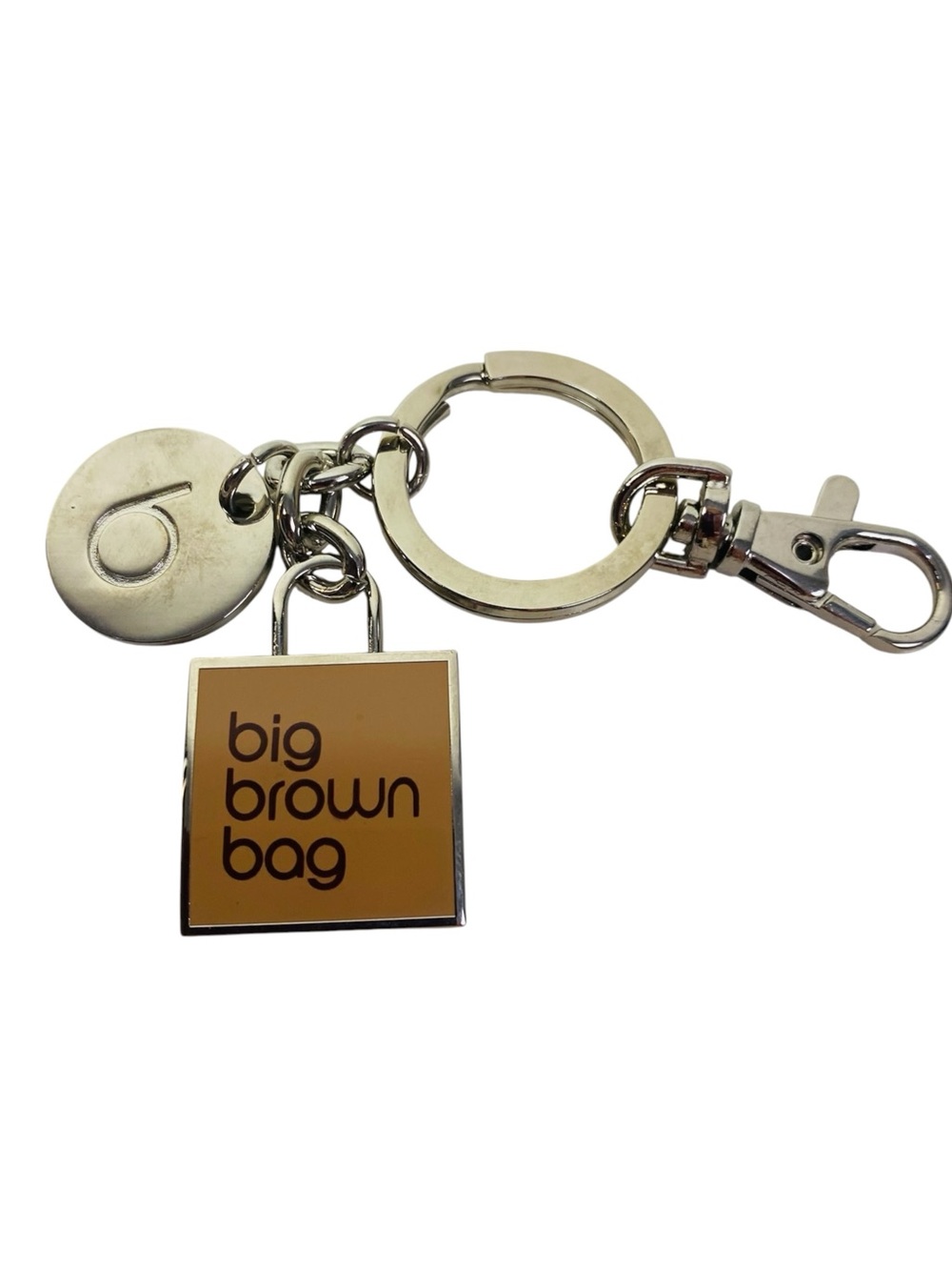 Bloomingdale’s Big Brown Bag Silvertone Metal Keychain